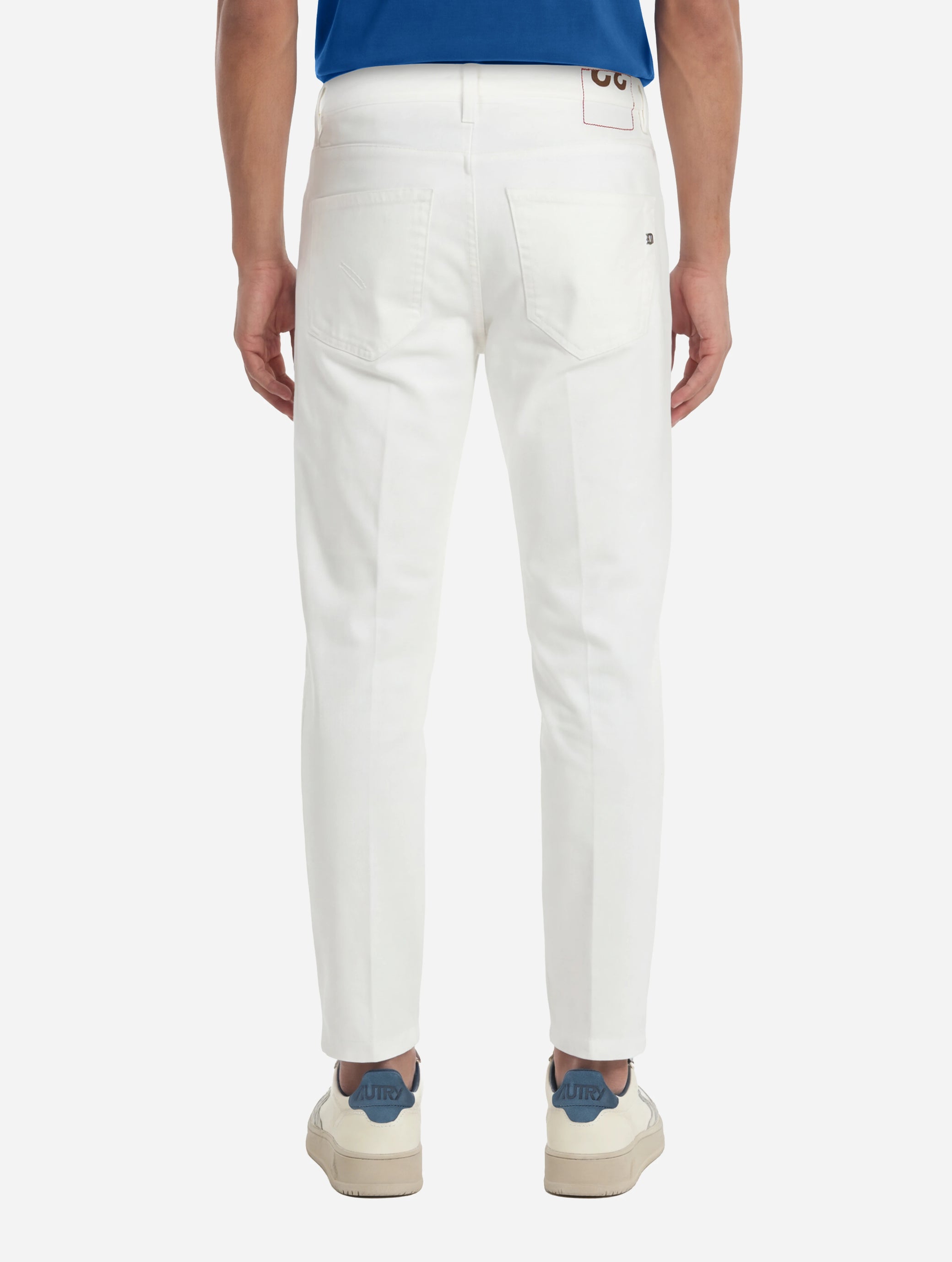 Jeans carrot fit Brighton in denim stretch bianco