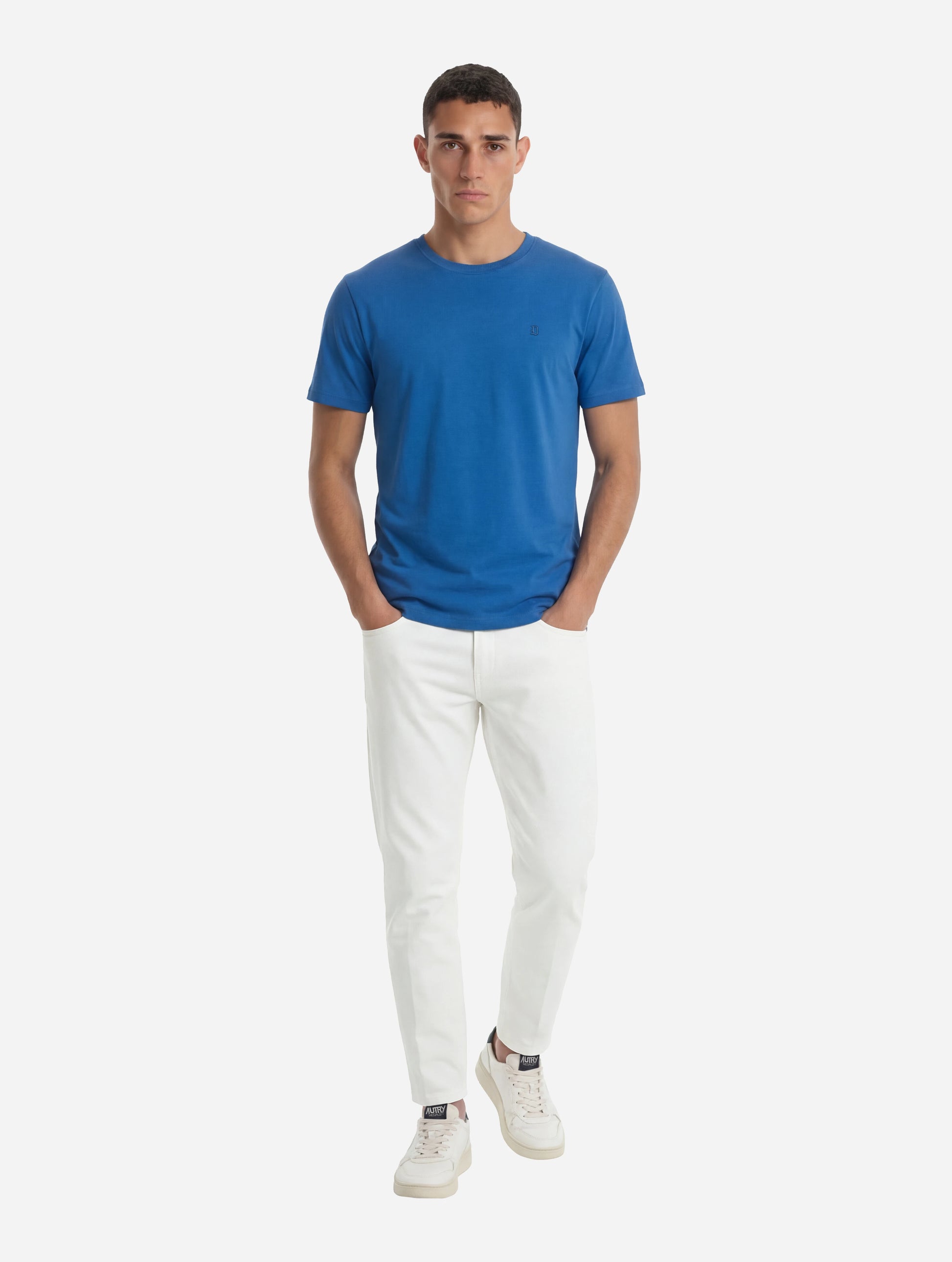 Jeans carrot fit Brighton in denim stretch bianco