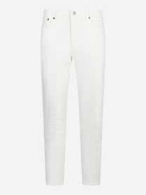 Jeans carrot fit Brighton in denim stretch bianco