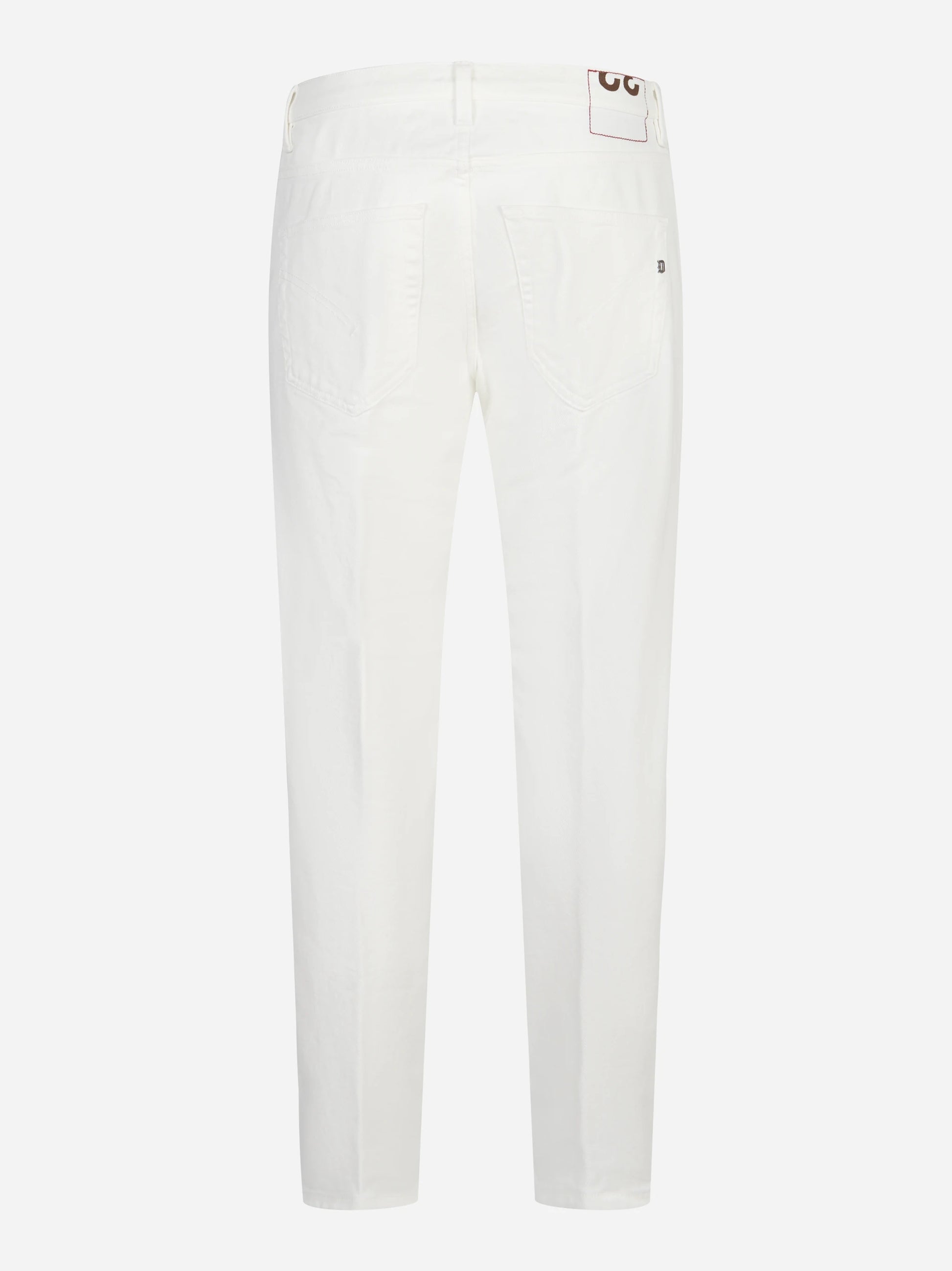 Jeans carrot fit Brighton in denim stretch bianco