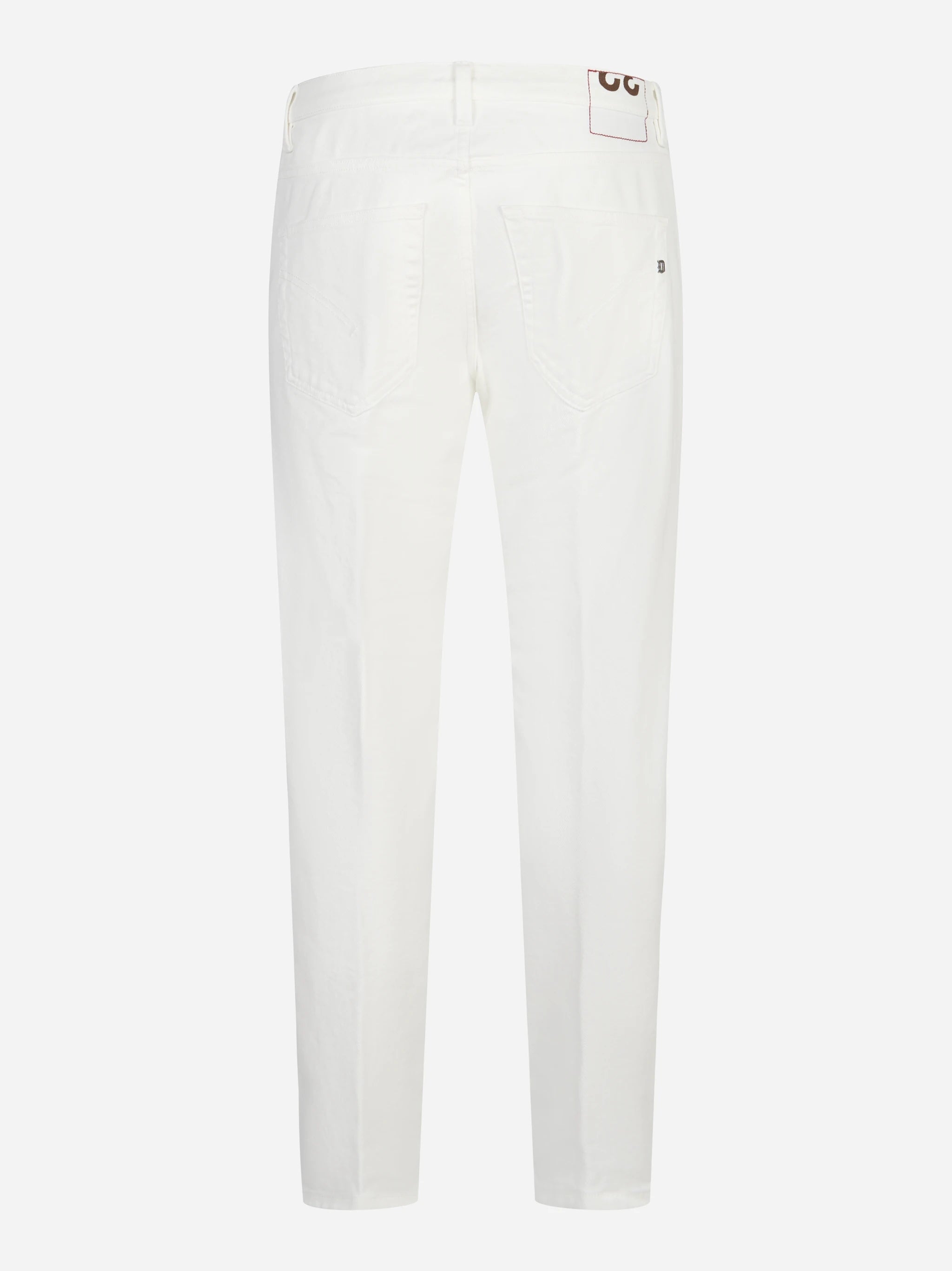 Jeans carrot fit Brighton in denim stretch bianco