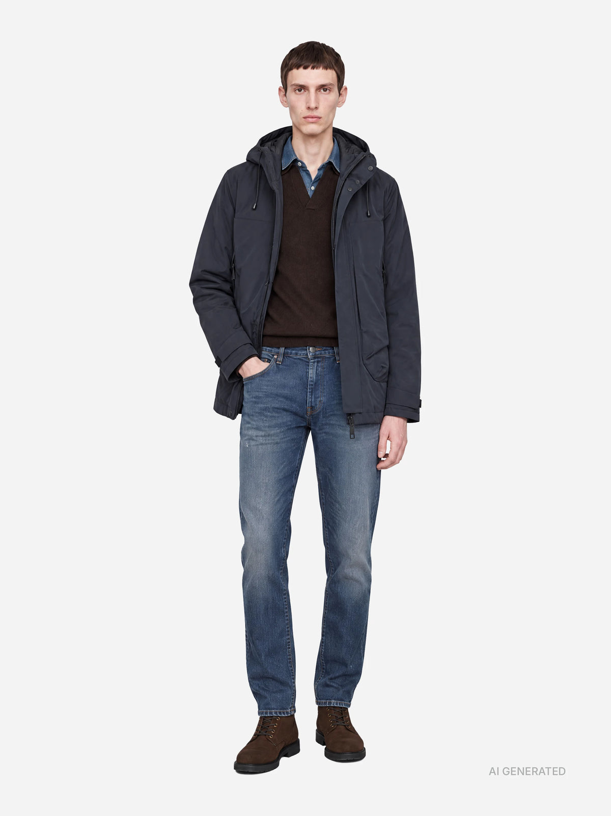 Jeans Brighton carrot fit blu - indossato, look completo