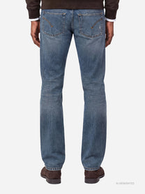 Jeans Dian slim fit blu con abrasioni - indossato, vista posteriore