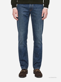 Jeans Dian slim fit blu - indossato, vista frontale