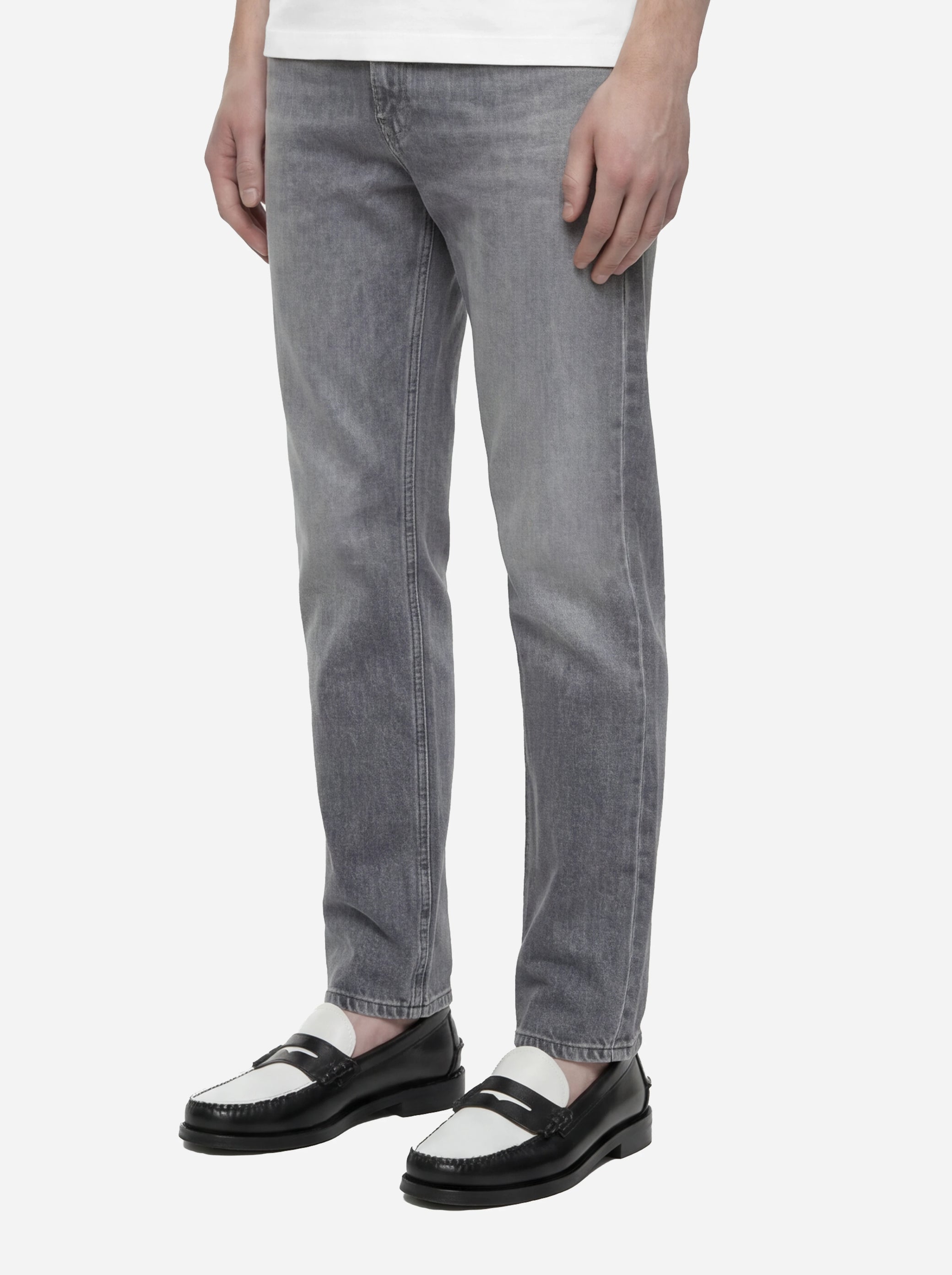 Jeans loose fit Ervin in denim fermo grigio