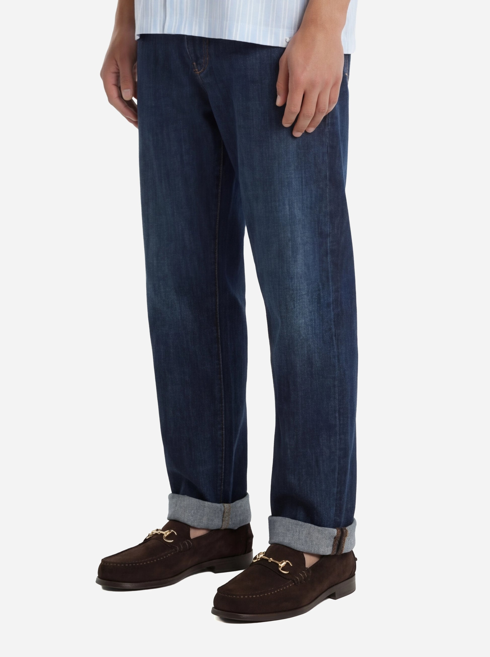 Jeans loose fit Erwin in denim fermo blu