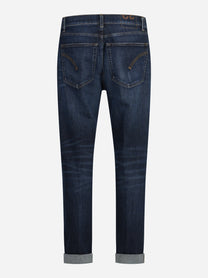 Jeans Ervin loose fit blu con risvolto - vista posteriore