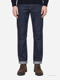 Jeans Relax regular fit blu - indossato, vista frontale