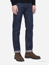 Jeans Relax regular fit blu - dettaglio indossato