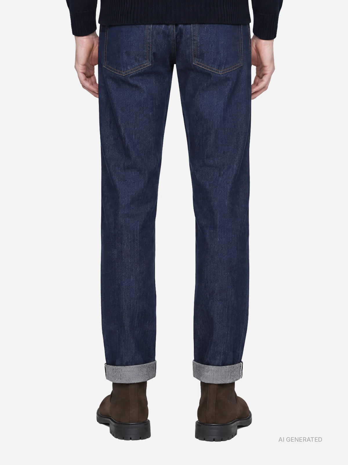 Jeans Relax regular fit blu - indossato, vista posteriore