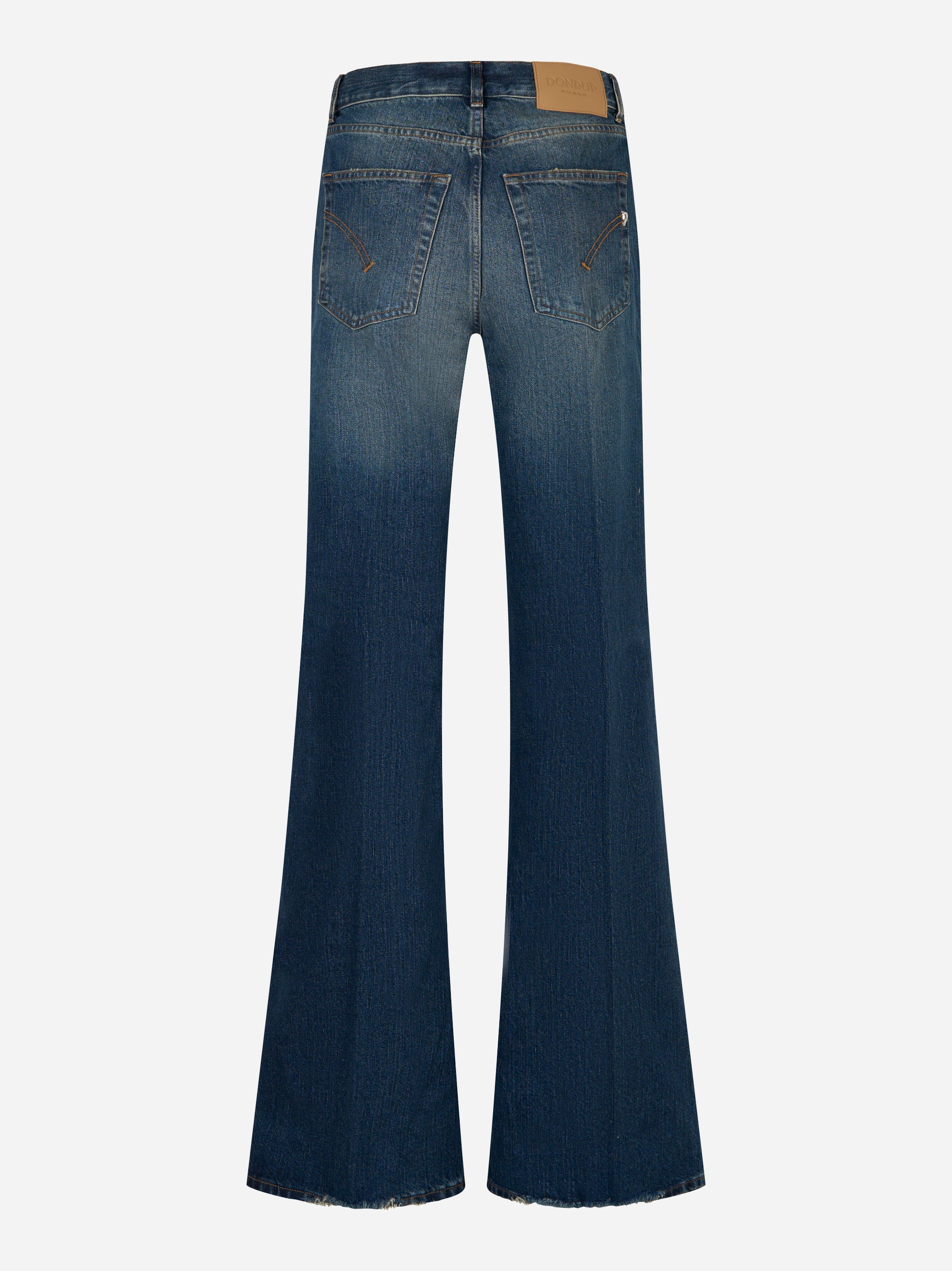 Jeans Amber wide leg in denim blu fisso DONDUP - vista posteriore