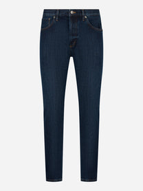 Jeans Dondup Brighton carrot fit in denim fermo blu scuro
