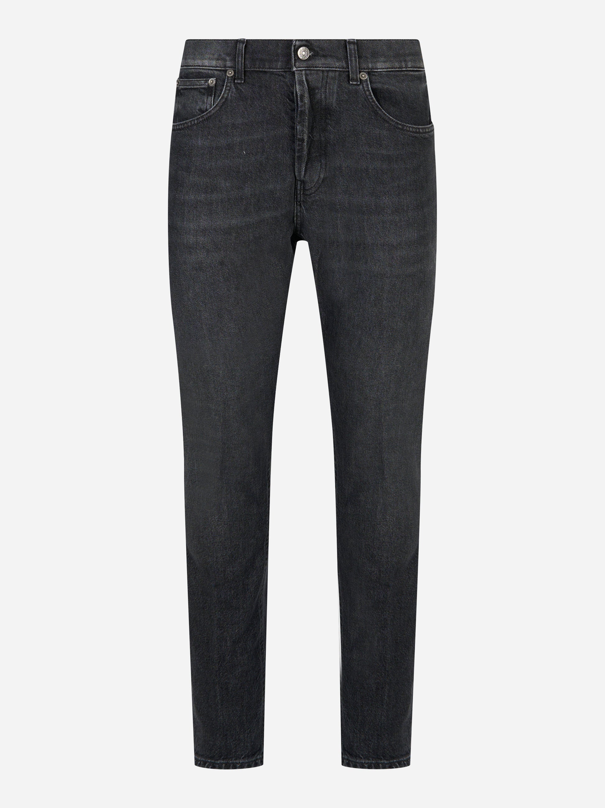 Jeans Dondup modello Dian slim fit in denim stretch nero - vista frontale