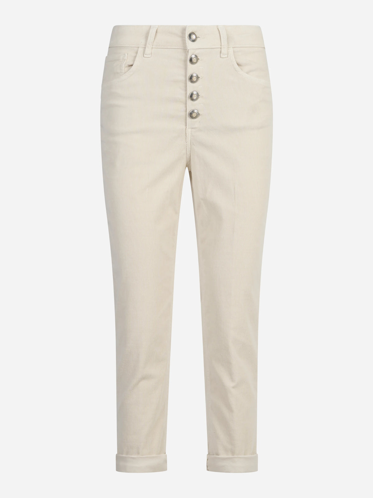 Jeans Koons loose fit in velluto avorio - vista frontale