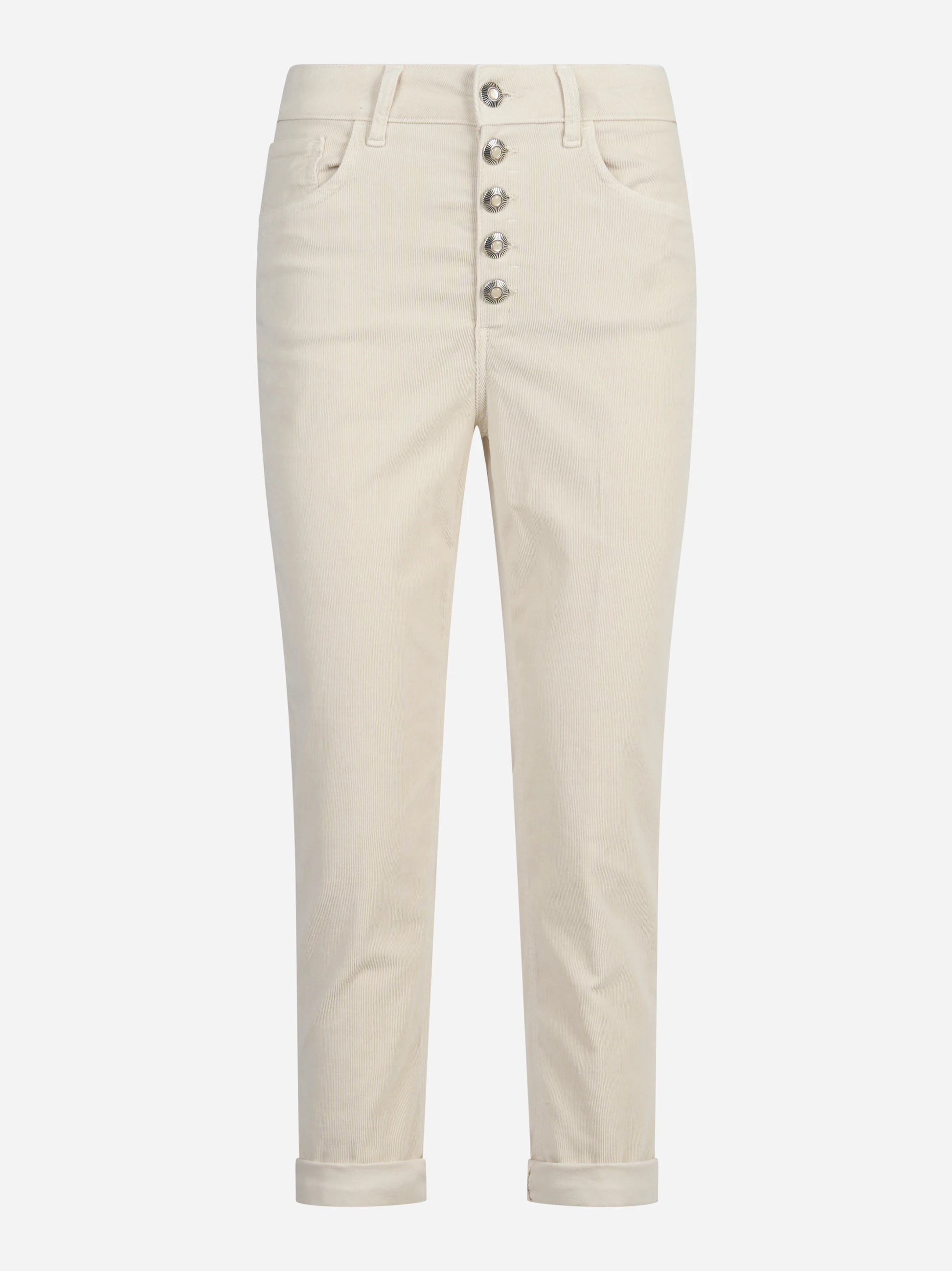 Jeans Koons loose fit in velluto avorio - vista frontale