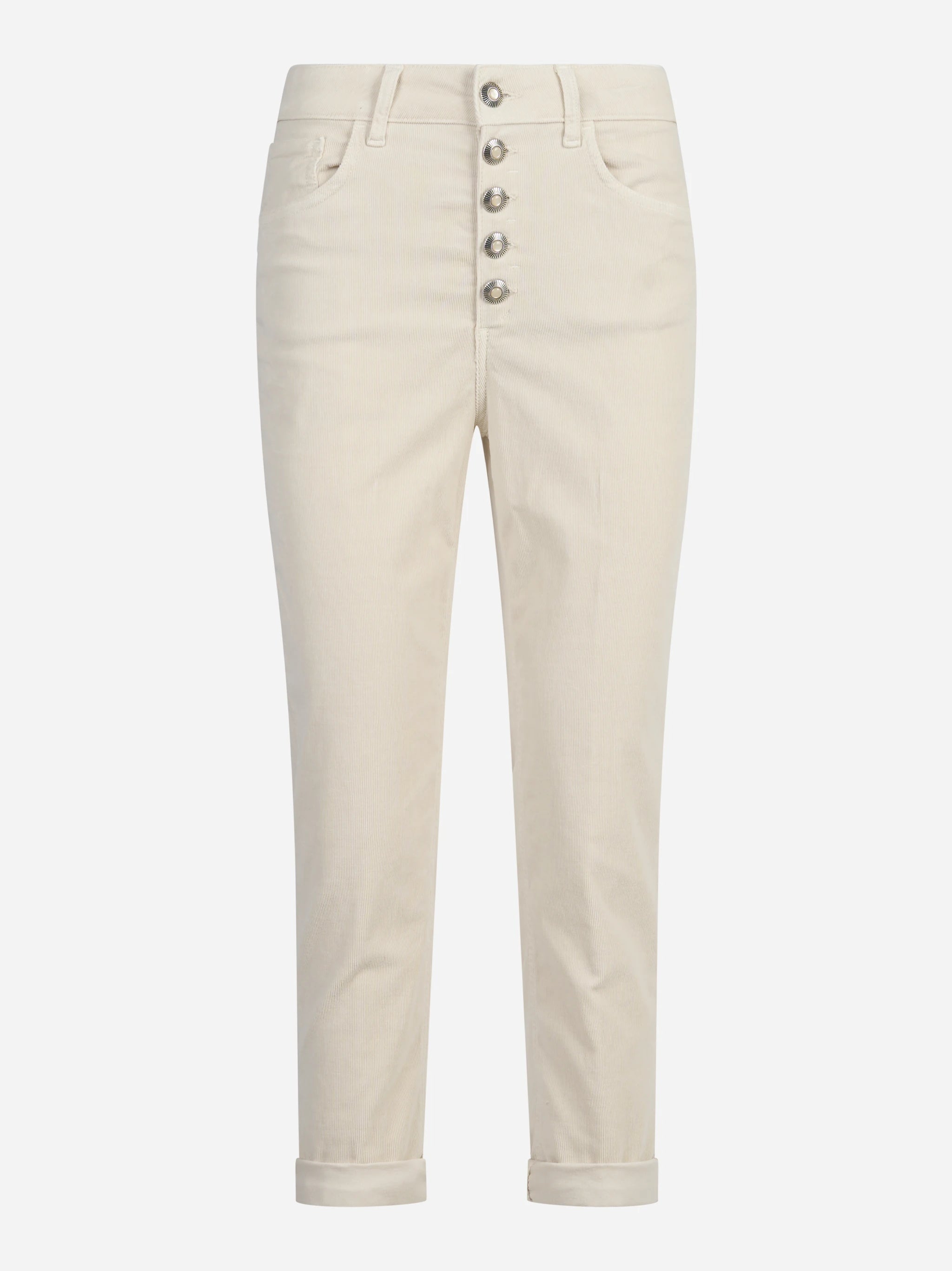Jeans Koons loose fit in velluto avorio - vista frontale