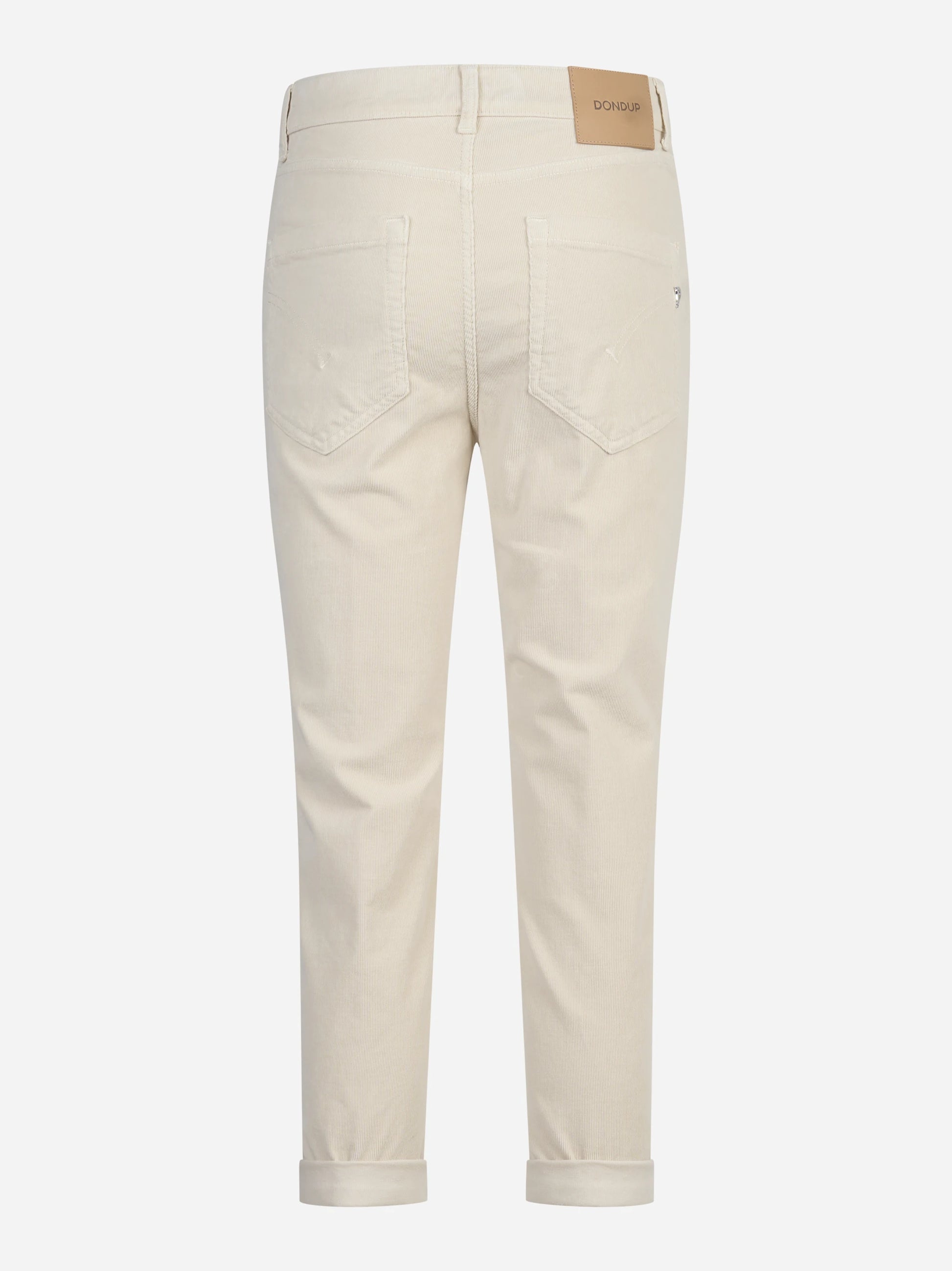 Jeans Koons loose fit in velluto avorio - vista posteriore