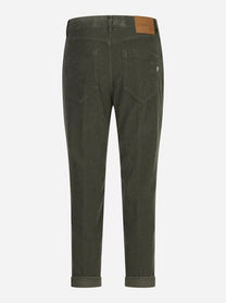 Jeans Koons loose fit in velluto verde oliva - vista posteriore