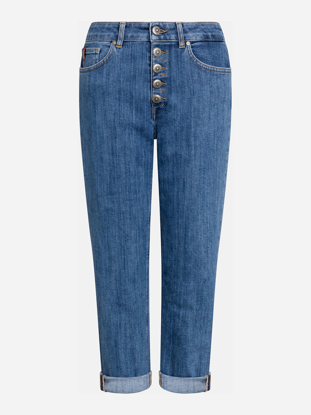 Jeans Koons Gioiello cropped blu - vista frontale