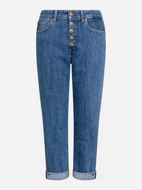 Jeans Koons Gioiello cropped blu - vista frontale