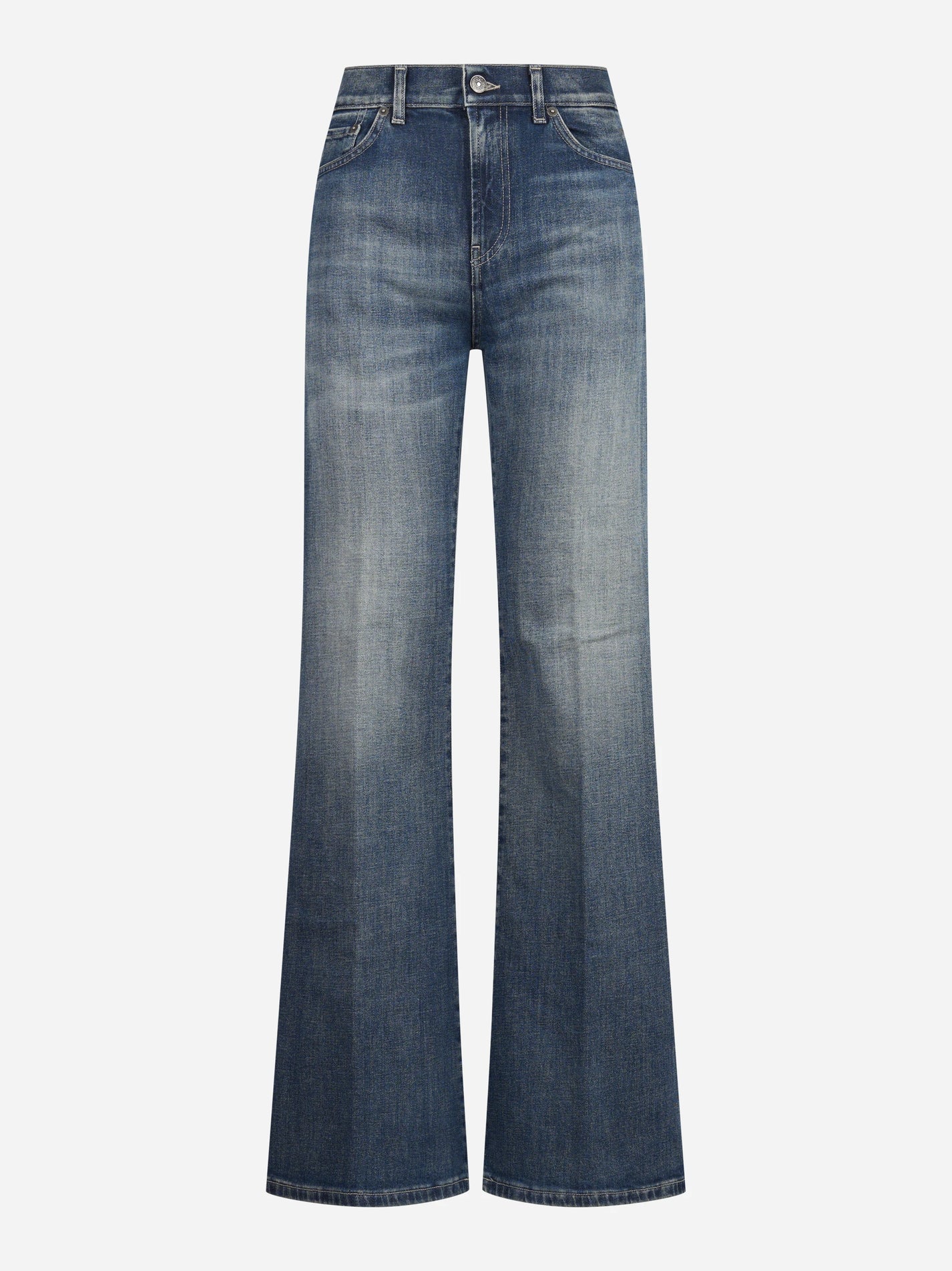 Jeans Amber wide leg blu chiaro - vista frontale