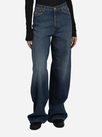 Jeans Dakota wide leg blu - indossato, vista frontale