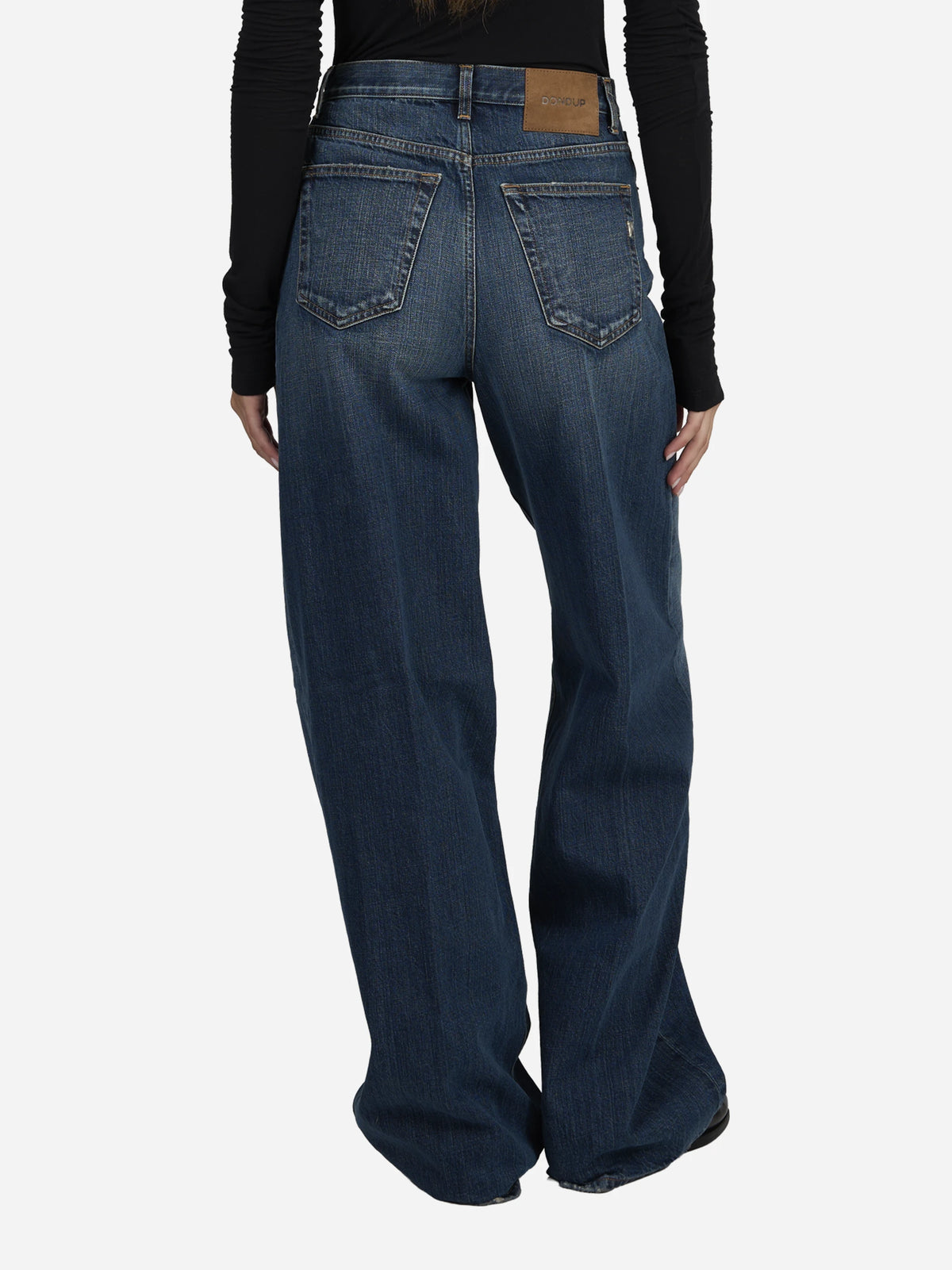 Jeans Dakota wide leg blu - indossato, vista posteriore