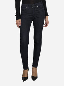 Jeans Kim skinny blu scuro - indossato, vista frontale