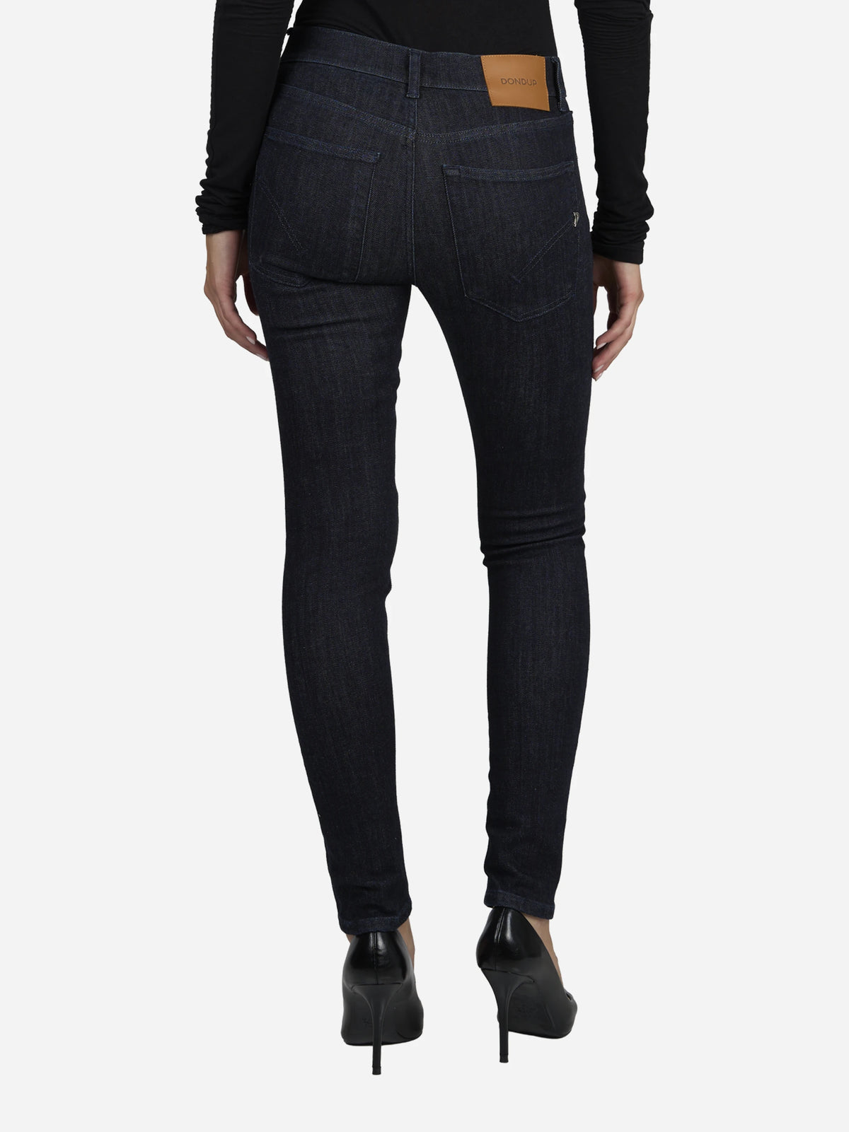 Jeans Kim skinny blu scuro - indossato, vista posteriore