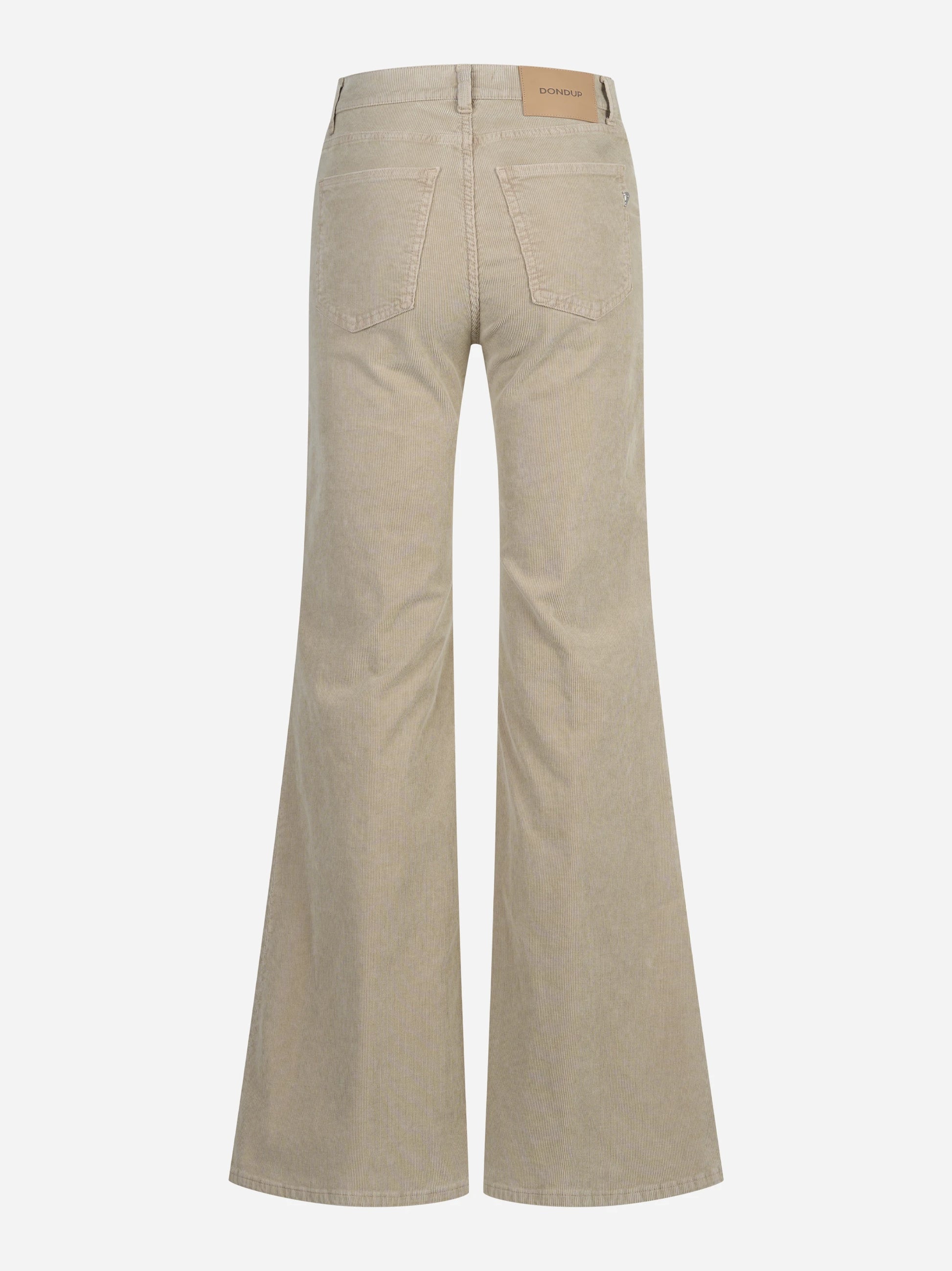 Jeans Ariana wide leg in velluto beige - vista posteriore