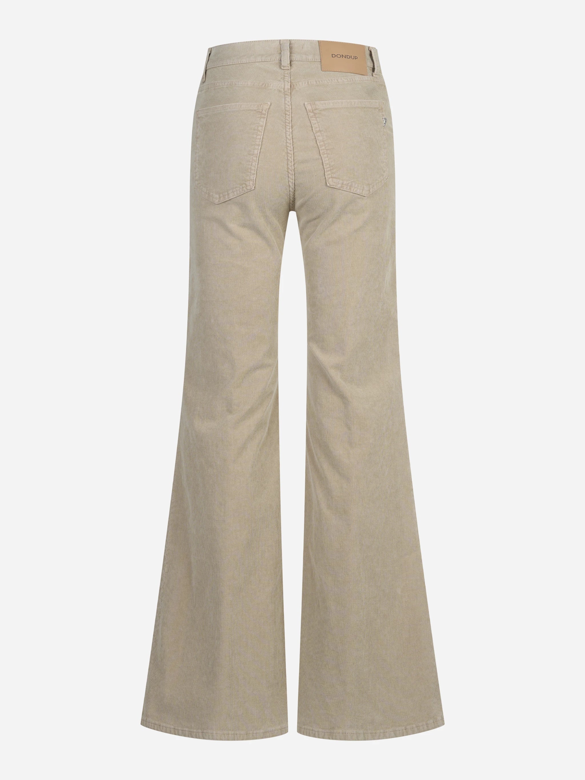 Jeans Ariana wide leg in velluto beige - vista posteriore