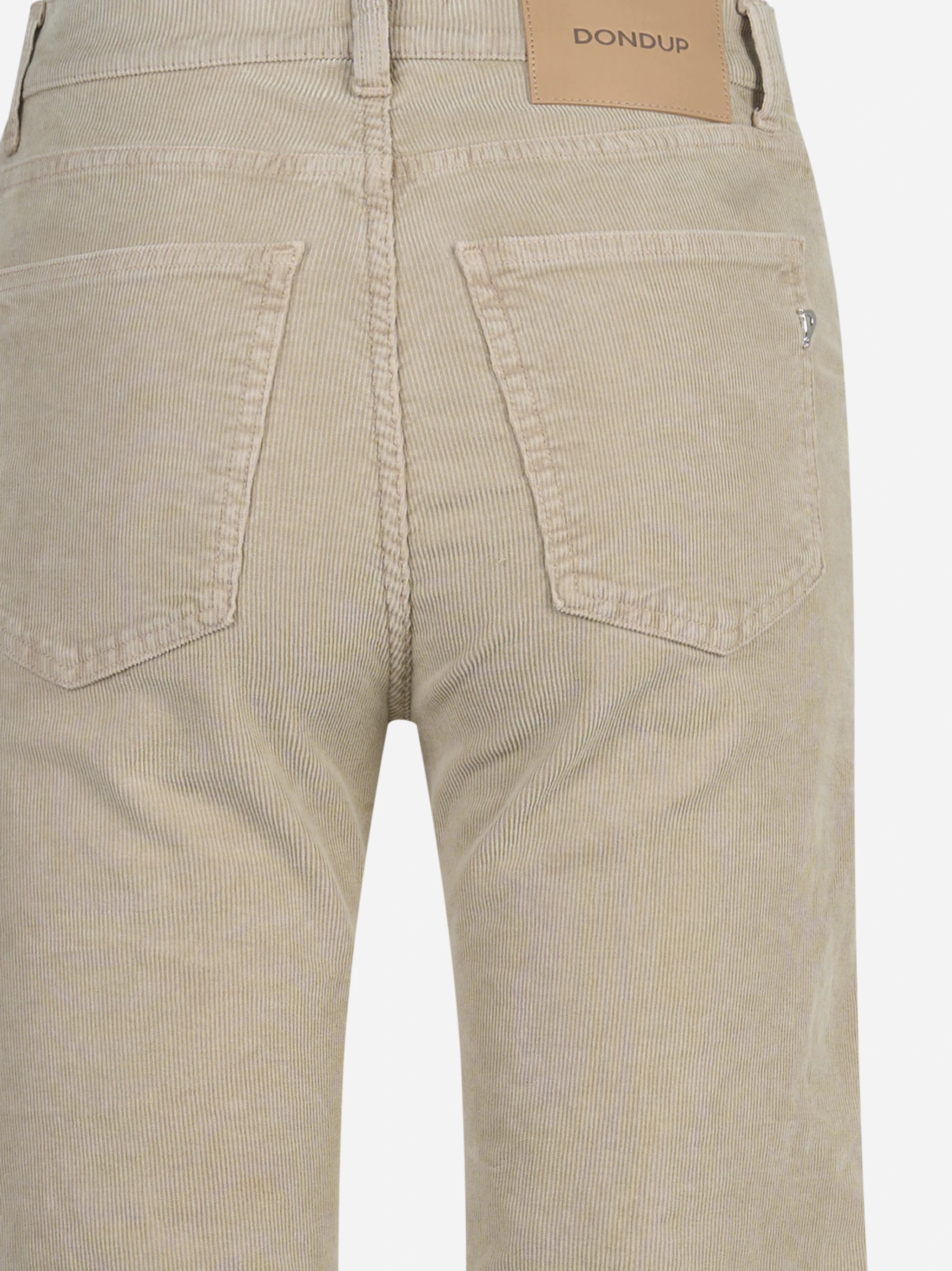 Jeans Ariana wide leg in velluto beige - dettaglio prodotto