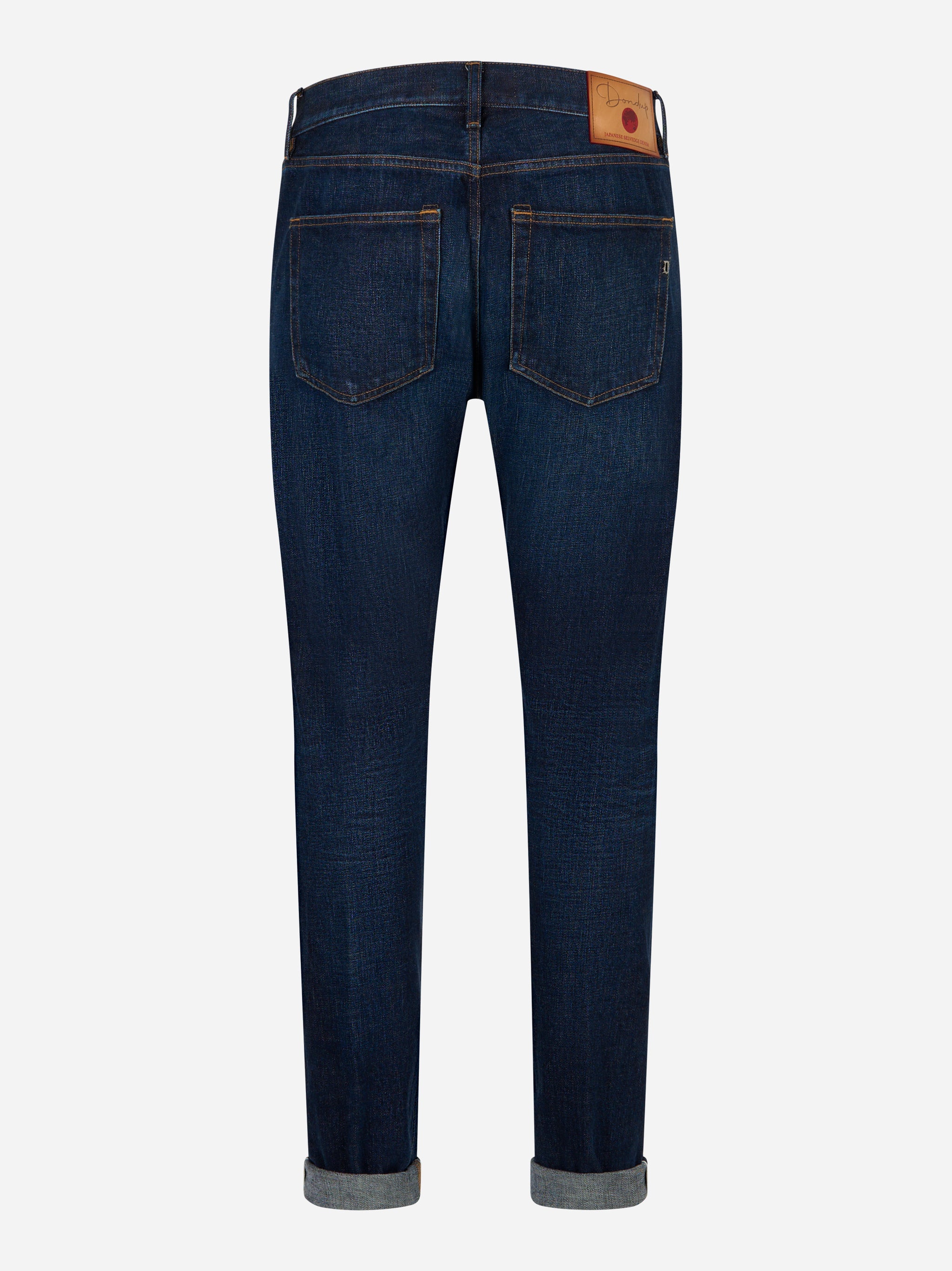 Dondup Jeans Icon slim fit in denim giapponese Blu