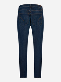 Jeans Dondup Jeff carrot fit in denim stretch blu – vista posteriore