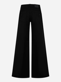 Jeans DONDUP Marlen nero wide leg in denim stretch retro