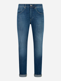 Jeans skinny fit George Dondup in denim blu - fronte