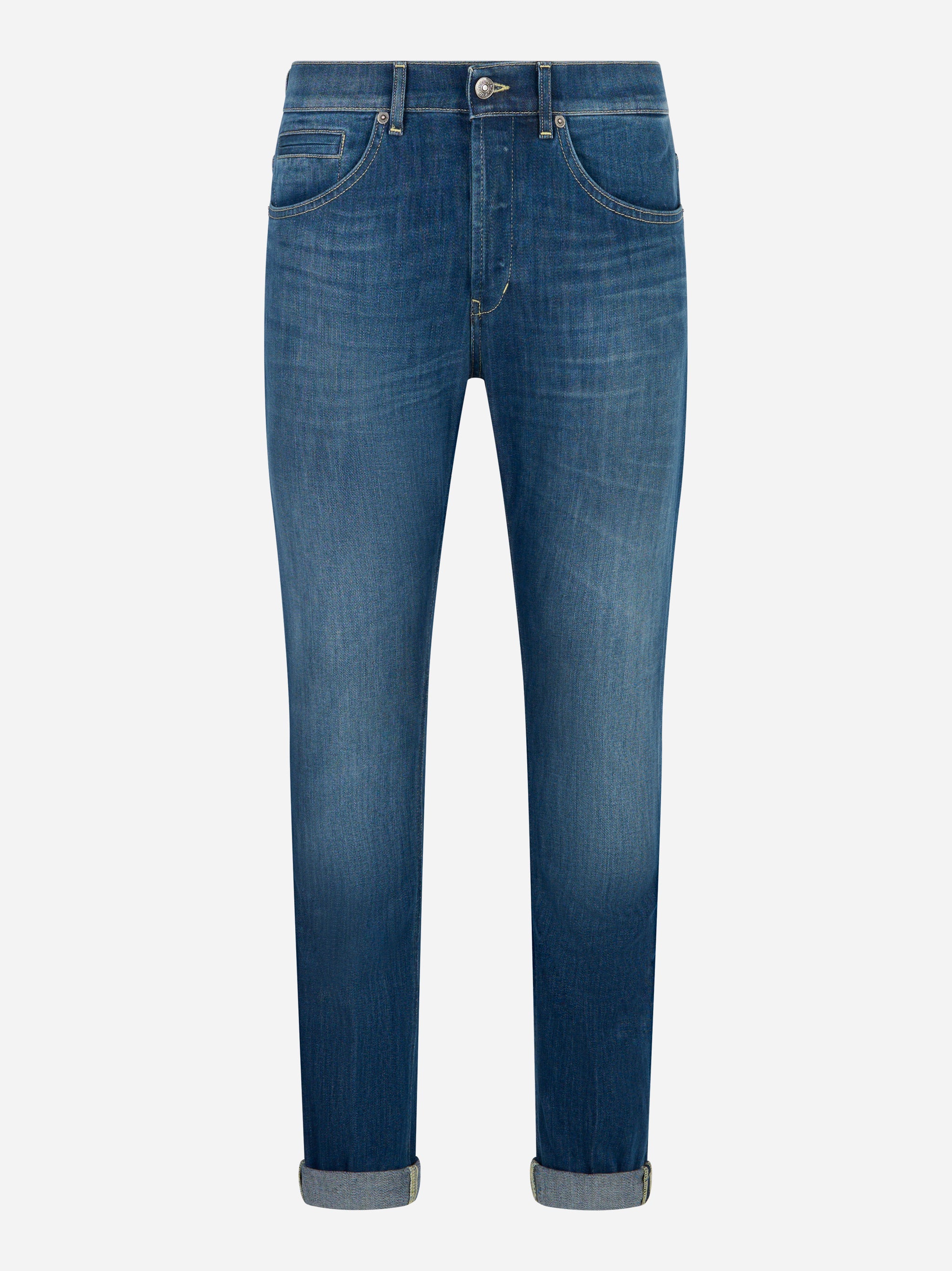 Jeans skinny fit George Dondup in denim blu - fronte