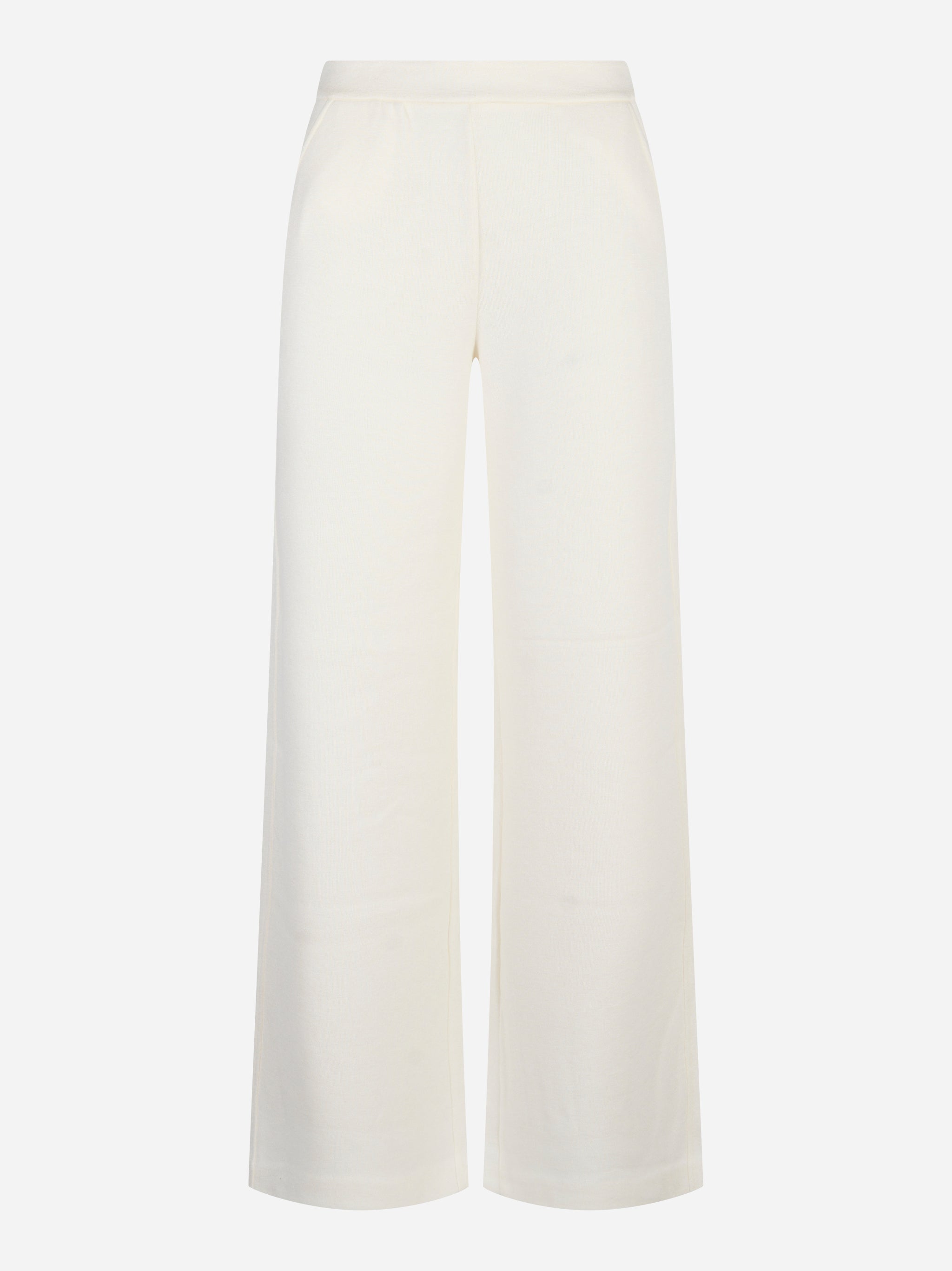 Pantalone bianco panna in felpa Dondup fronte