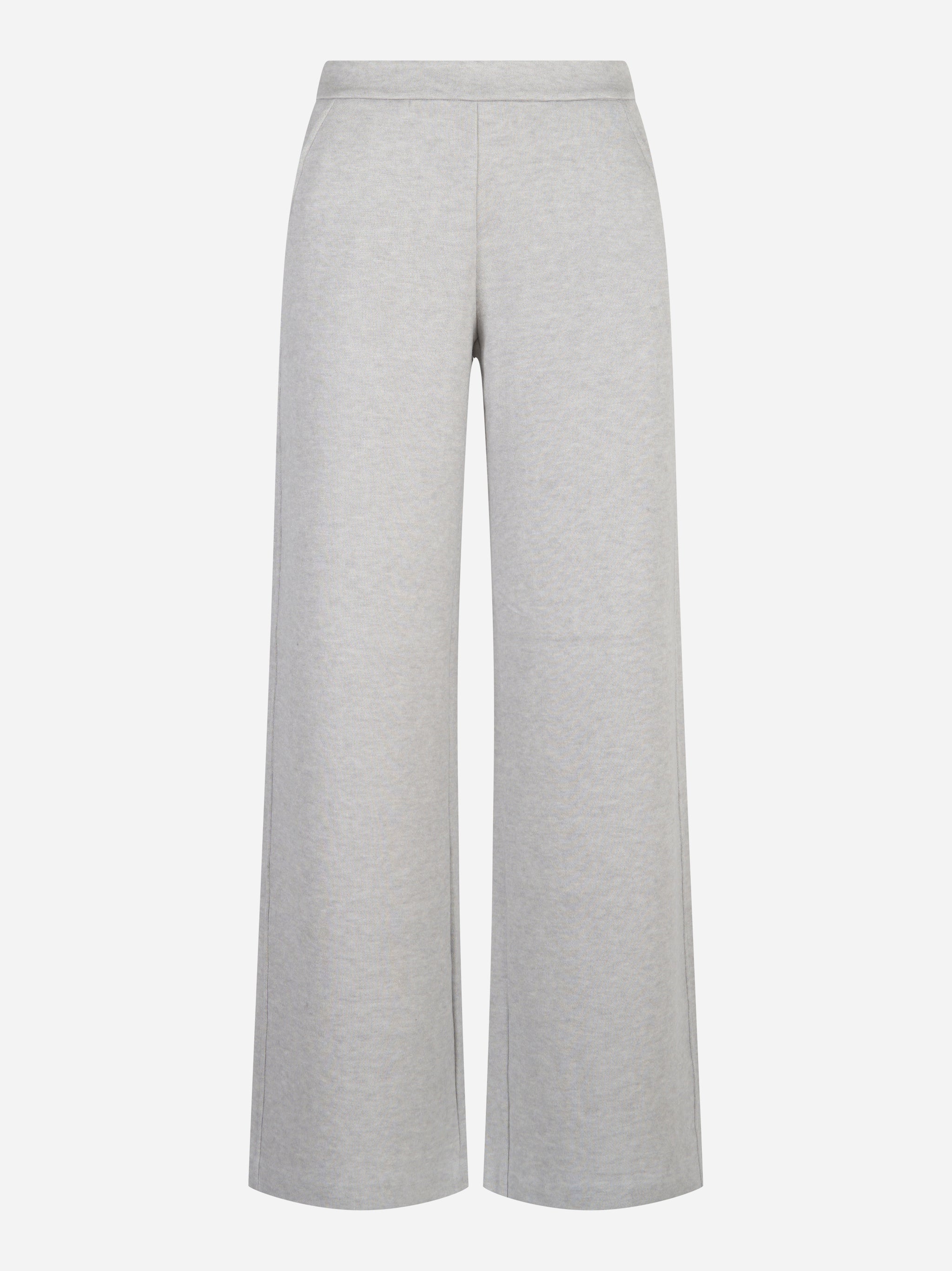 Pantalone in felpa grigio melange DONDUP modello relaxed - fronte