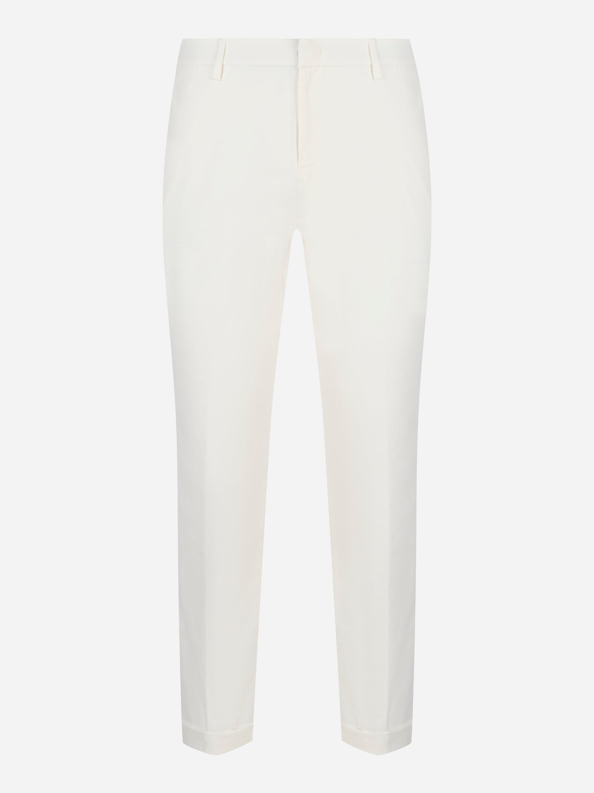 Pantalone Dondup Gaubert in cotone fermo avorio - fronte