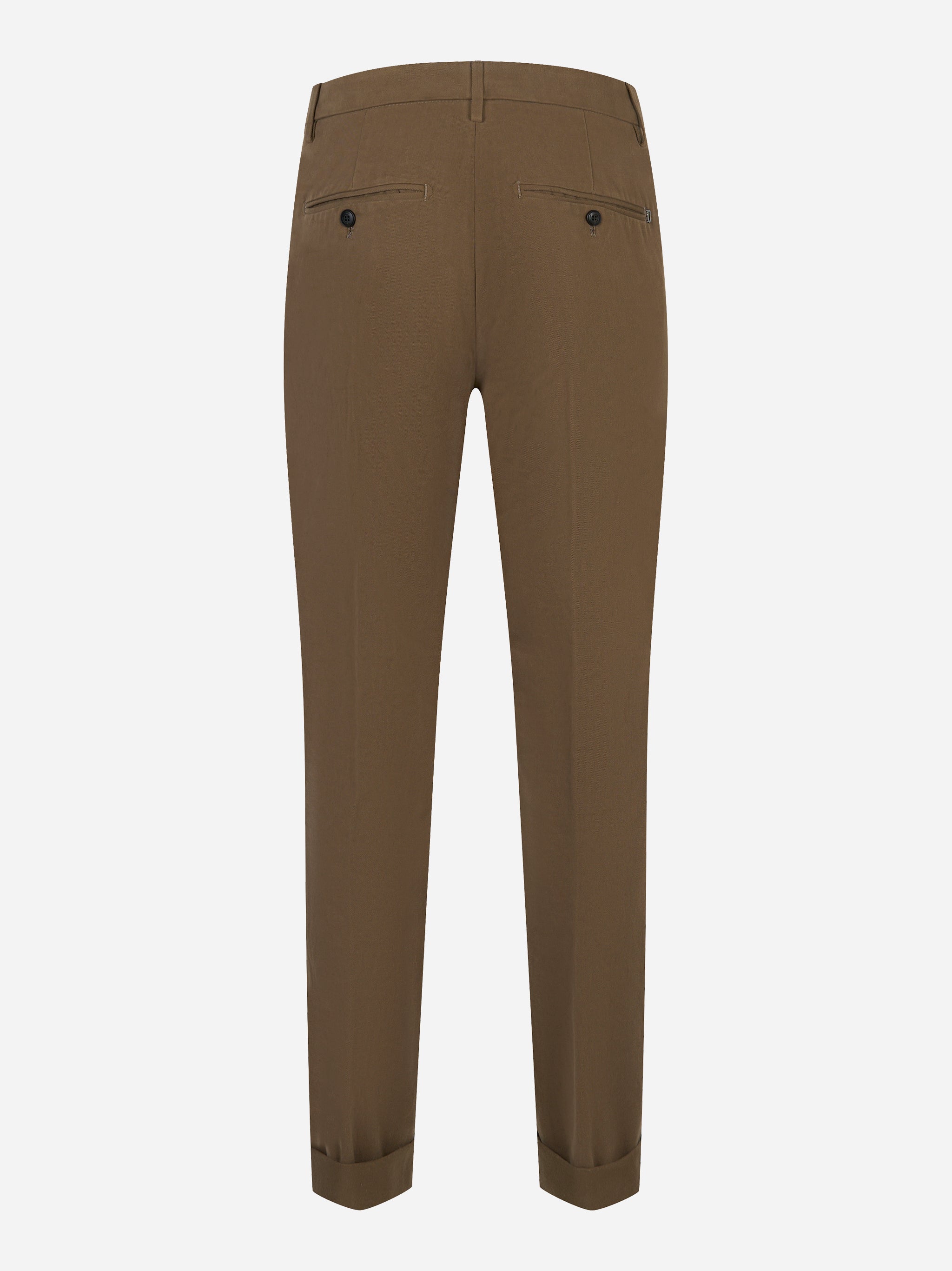 Pantalone Dondup Gaubert relax fit in cotone color fango, vista posteriore