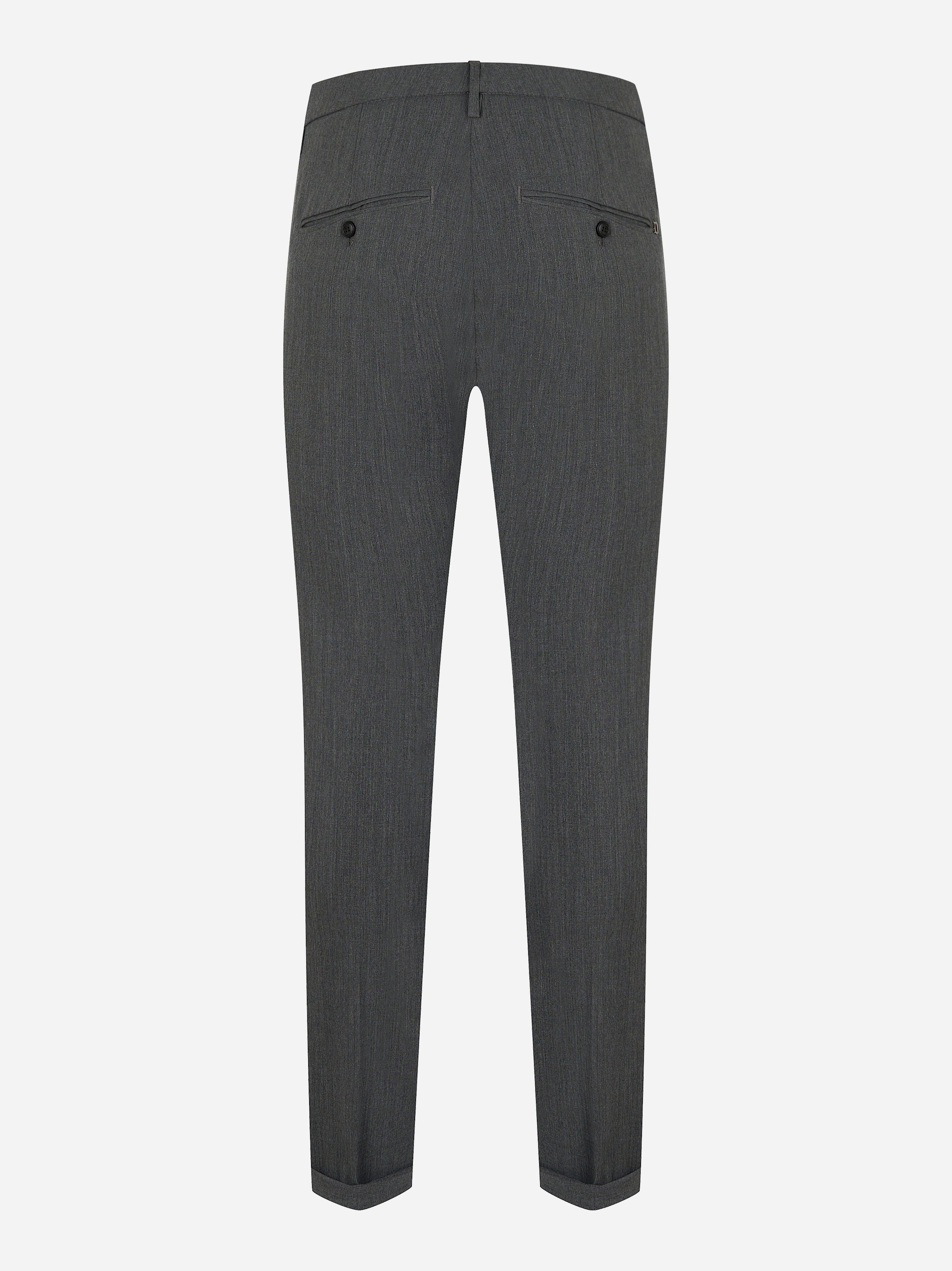 Pantalone Dondup Gaubert skinny fit in fresco lana grigio - retro