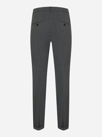 Pantalone Dondup Gaubert skinny fit in fresco lana grigio - retro