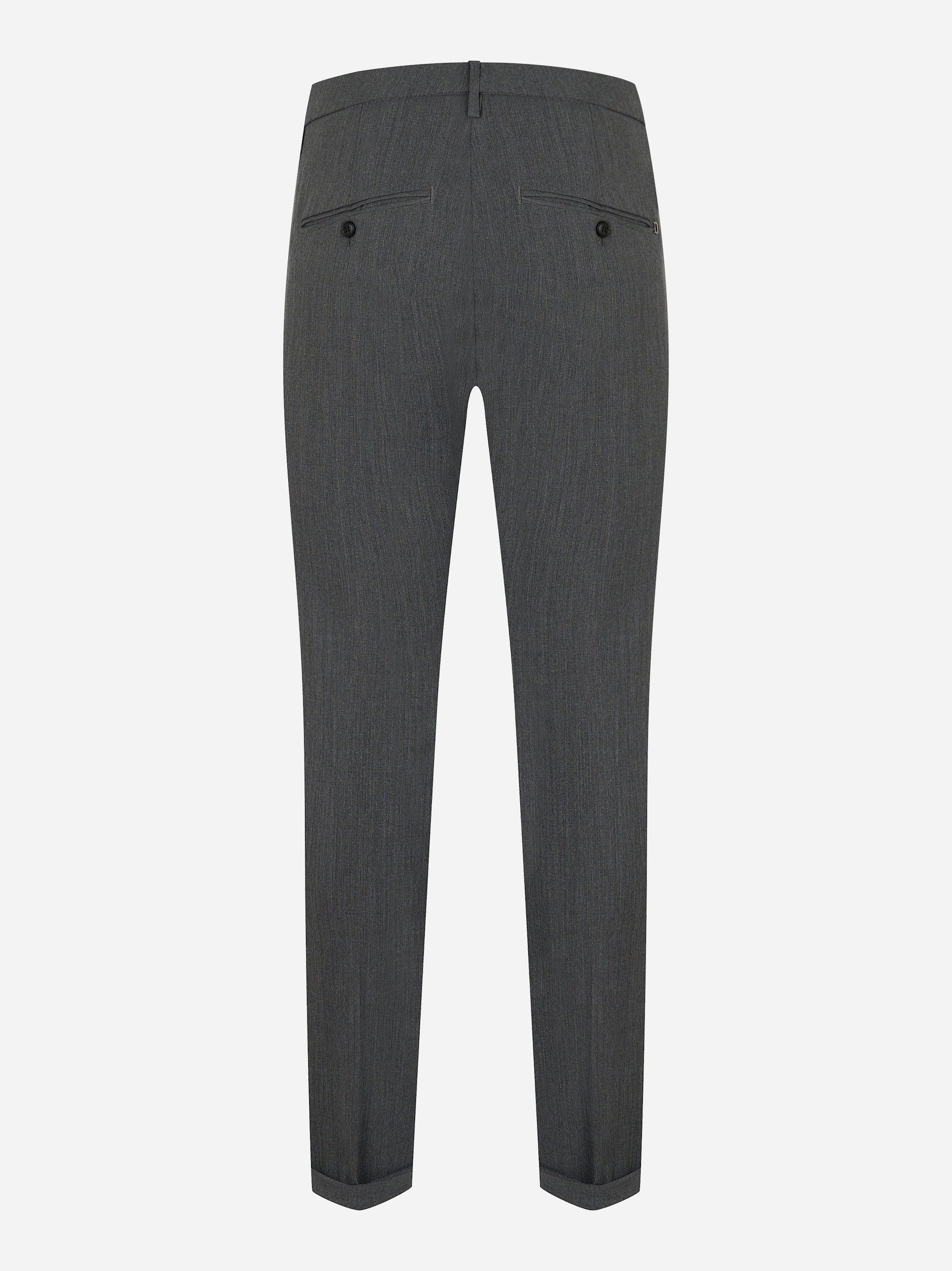 Pantalone Dondup Gaubert skinny fit in fresco lana grigio - retro