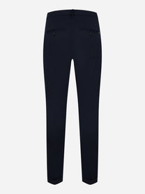Pantalone Dondup Gaubert skinny fit in fresco lana stretch blu navy retro