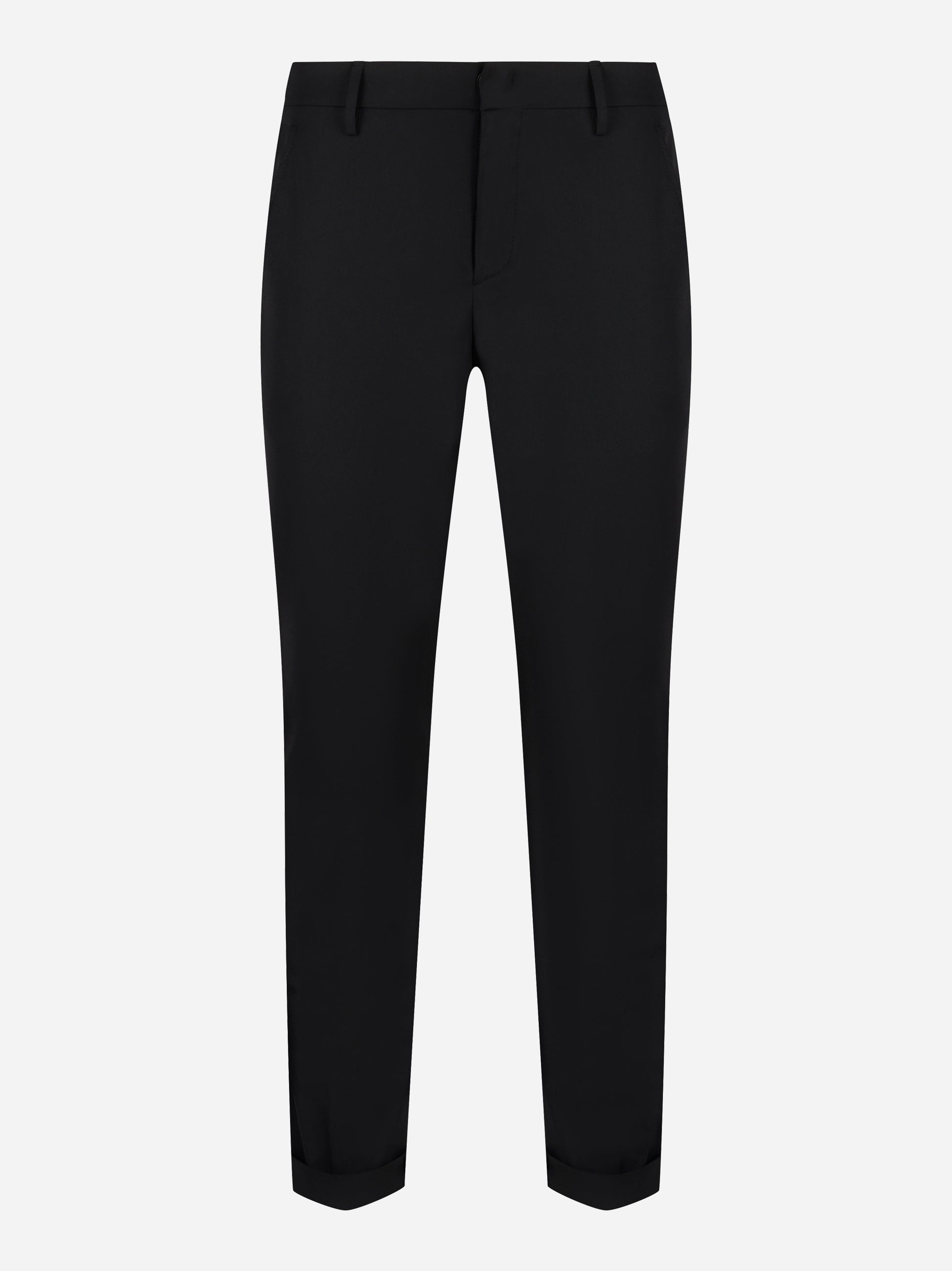Pantalone Gaubert skinny fit nero di Dondup visto dal fronte