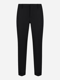 Pantalone Gaubert skinny fit nero di Dondup visto dal fronte