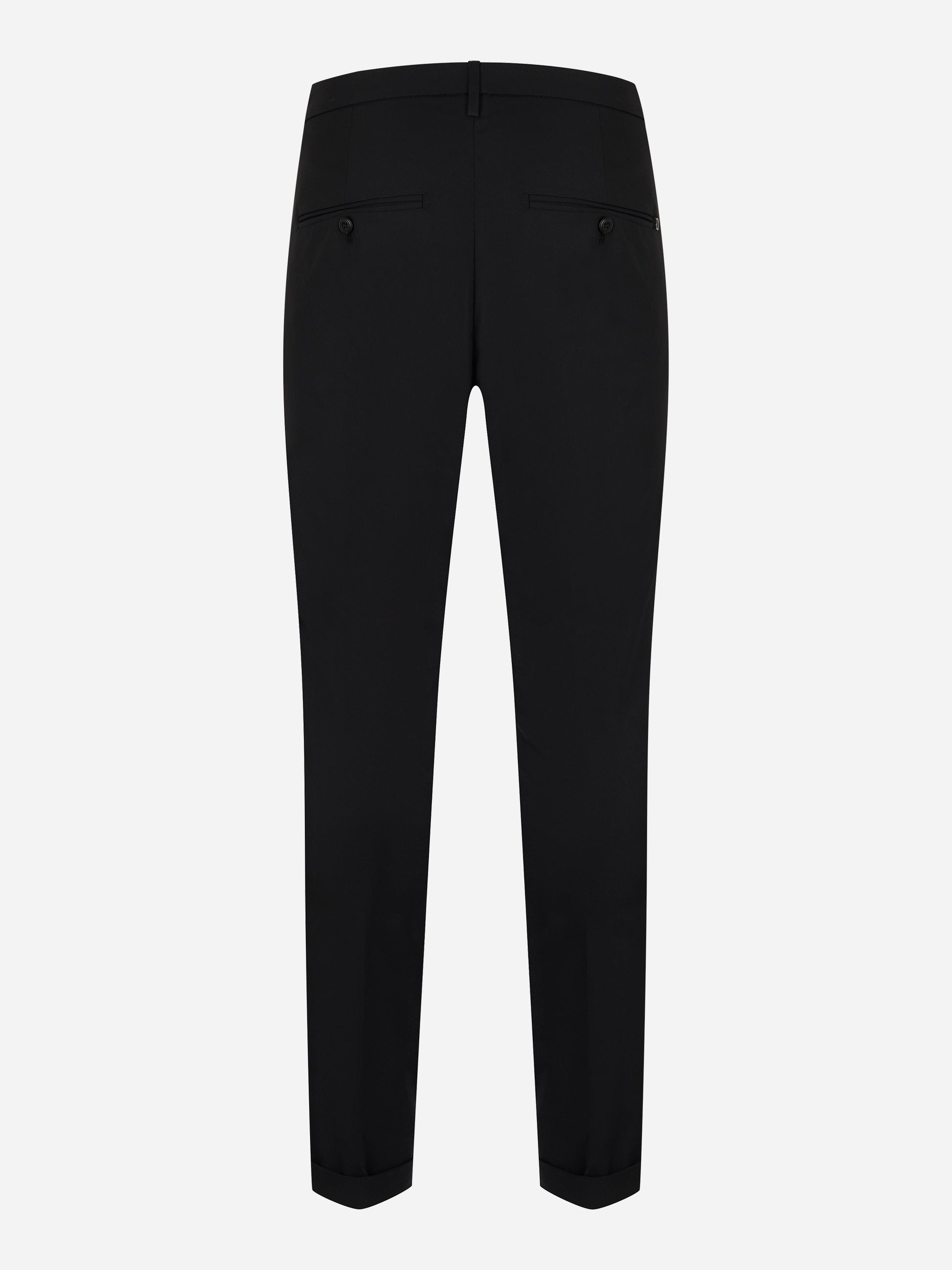 Pantalone Gaubert skinny fit nero di Dondup visto dal retro