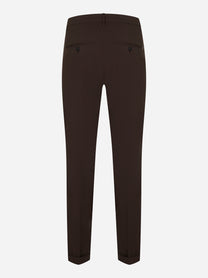 Pantalone DONDUP Gaubert marrone in tessuto tecnico, vista posteriore