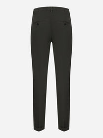 Pantalone Gaubert slim verde in gabardina mano calda DONDUP retro